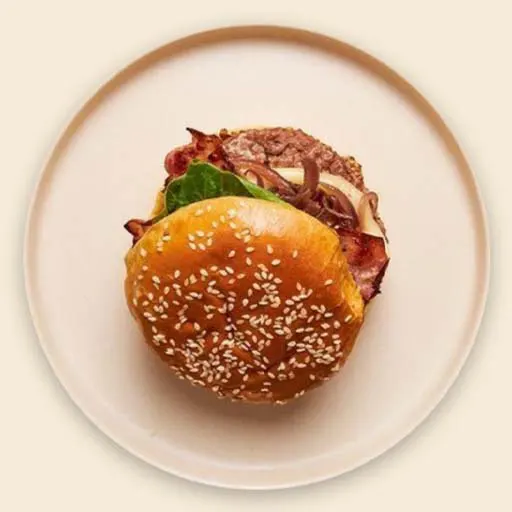 Brown mushroom burger